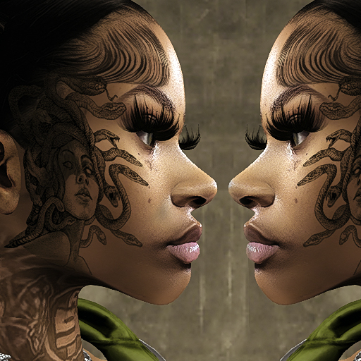 DUSA Face Tattoo