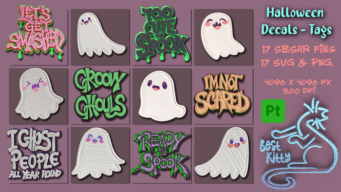 ! Best Kitty ~ Seamless 3D Texture ~ Halloween Pack