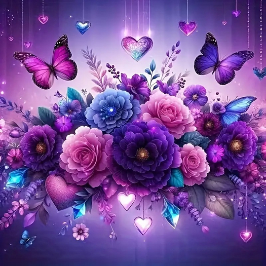 BUTTERFLIES PURPLE PINK TEXTURE