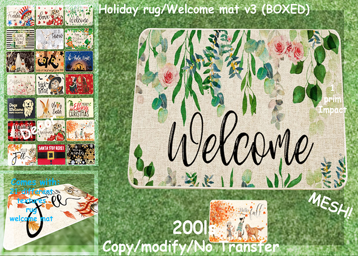 Holiday rug/Welcome mat v3 (BOXED)