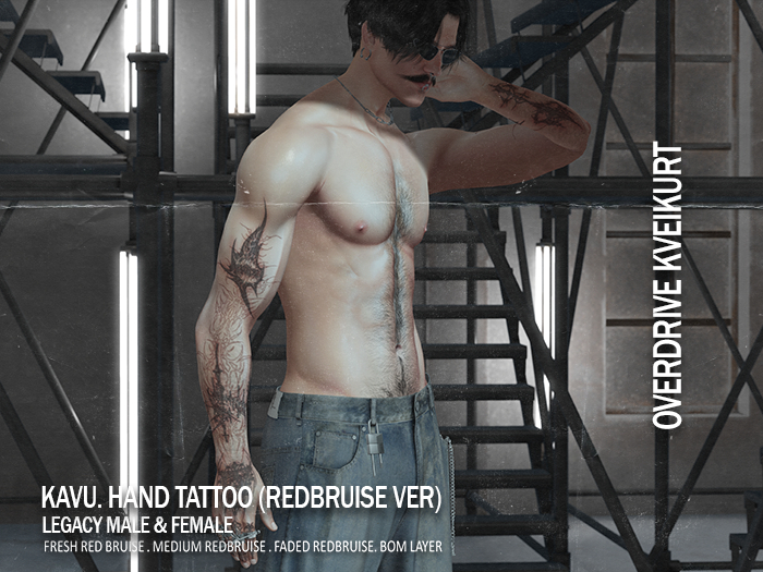 OVERDRIVE KVEIKURT - KAVU. HAND TATTOO REDBRUISE VER