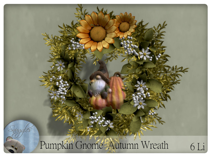 Pumpkin Gnome  Autumn Wreath By Snuggles 