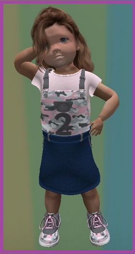 TTV #2 Pink Camo Overall Outfit Girl  TweeneeDoo