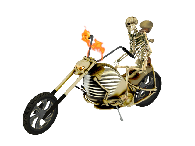 Halloween Skeleton Fire Rider