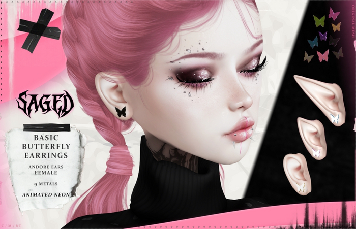 SAGED. Basic Butterfly Earrings. Andore [F] ♥ gift ♥