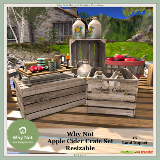 Why Not - Apple Cider Crate Set-Resizable-Boxed