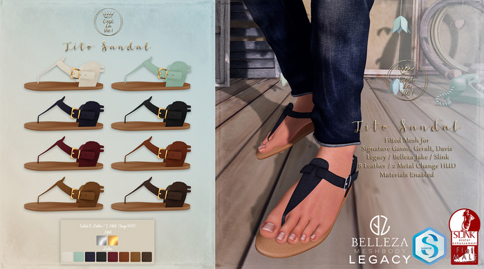::C'est la vie !:: Tito Sandal Male / LEGACY / SIGNATURE Gianni Geralt Davis / SLINK / Belleza Jake /