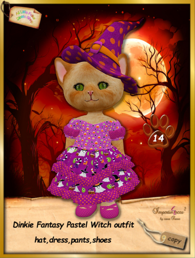 Dinkie Fantasy Pastel Witch dress 14