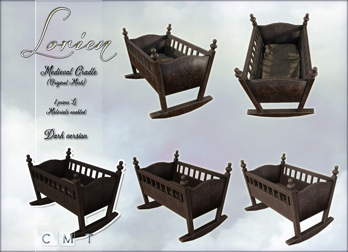 LORIEN MEDIEVAL CRADLE DARK BOXED