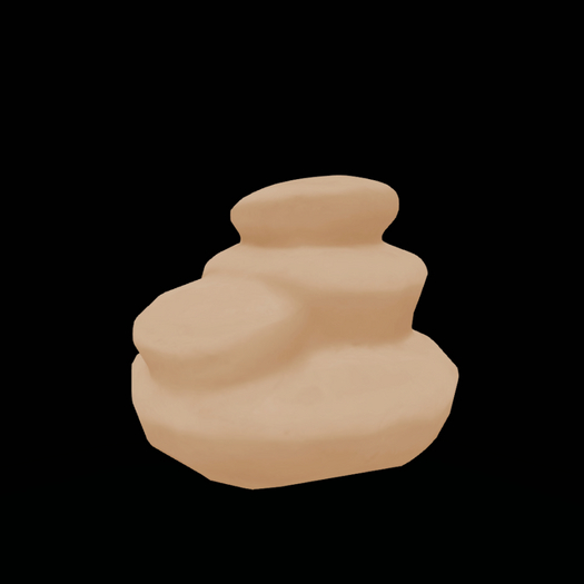 {S} Full Perm Cartoon Desert Boulder Mound