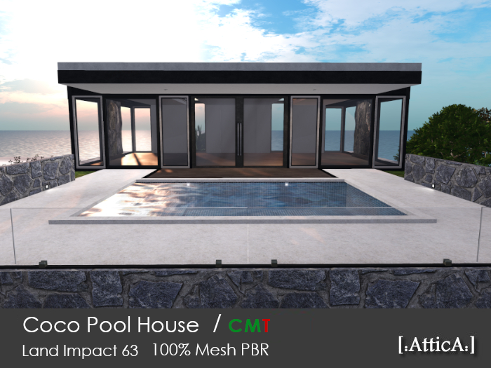 [ AtticA ] Coco Pool House PBR Mesh