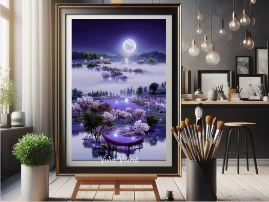 Lunar Blossom Reflections