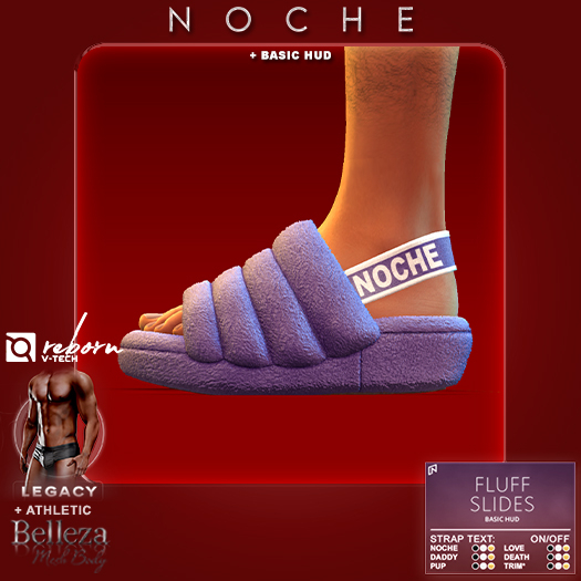 Noche. Fluff Slides Purple