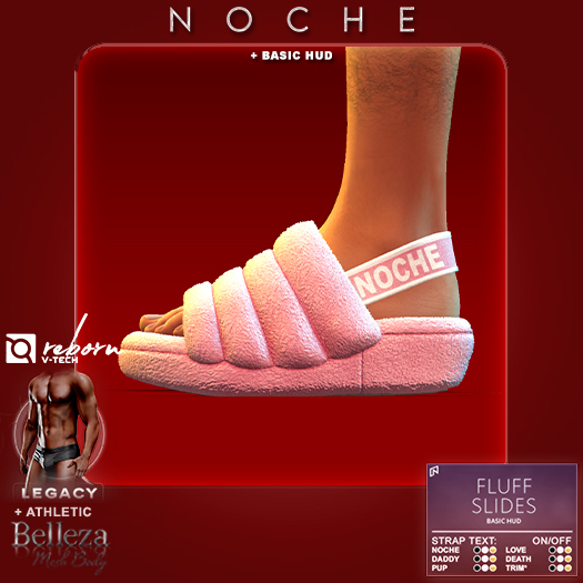 Noche. Fluff Slides Pink