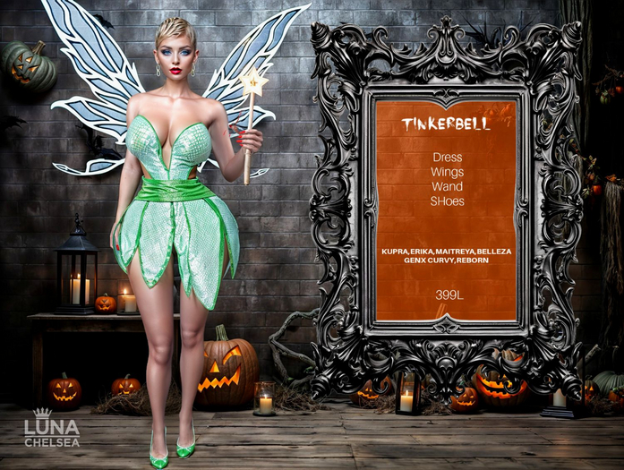 ⭐ Tinkerbell ,Fairy Costume Set,Halloween Costume,All INcluded