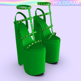 Green Studs Heels REBORN