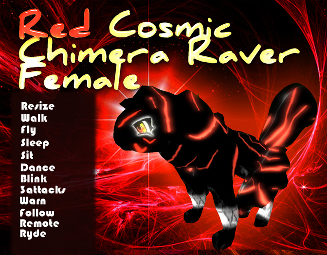 IIiiII Epic Pet IIiiII Red Cosmic Chimera Raver Female