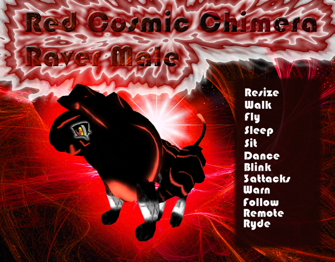 IIiiII Epic Pet IIiiII Red Cosmic Chimera Raver Male