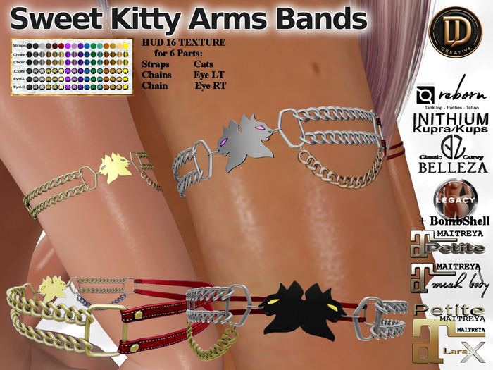 ☾ⅅⅅ☽=‘•..•’= Sweet Kitty Arms Bands =‘•..•’=
