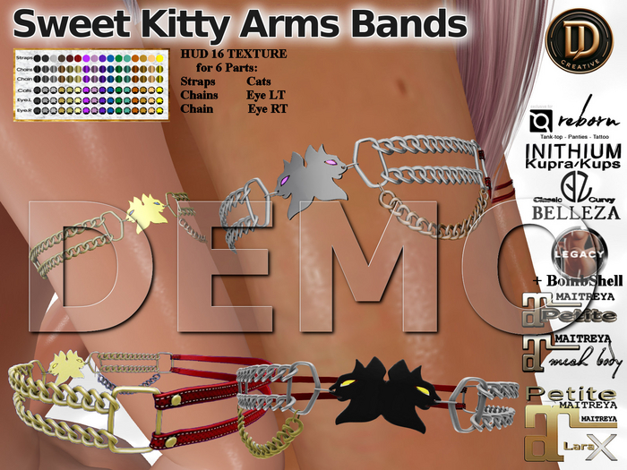 ☾ⅅⅅ☽=‘•..•’= Sweet Kitty Arms Bands =‘•..•’= DEMO