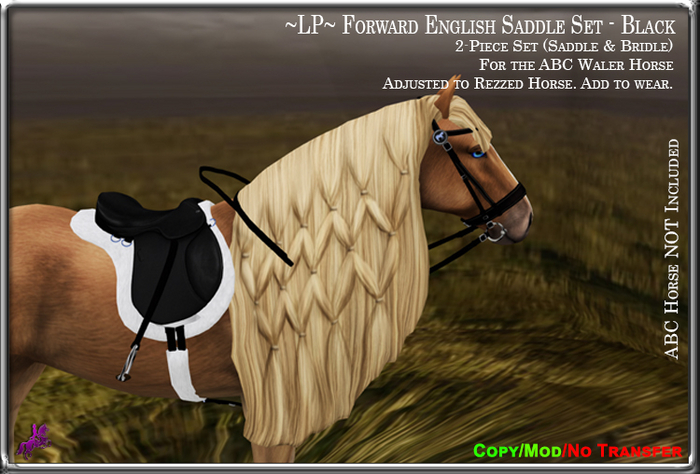 ~LP~ Forward English Saddle Set [BOXED] ABC Waler Black