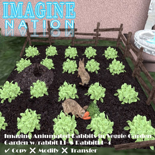 imagine Animated Rabbits in Veggie Garden