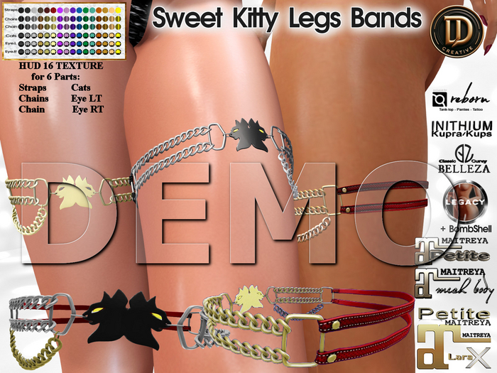 ☾ⅅⅅ☽=‘•..•’= Sweet Kitty Legs Bands =‘•..•’= DEMO