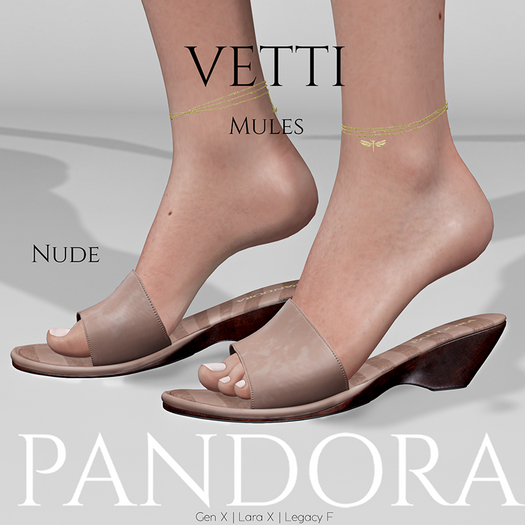 -PANDORA- VETTI Mules - Nude -