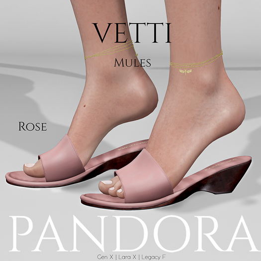 -PANDORA- VETTI Mules - Rose -