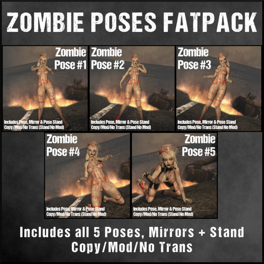 [WT] Female Zombie Pose FatPack