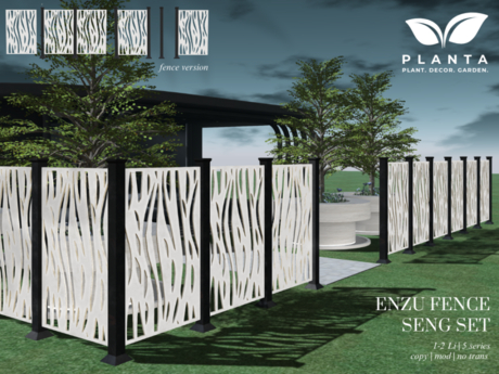 Seng Set Second Life Marketplace - Planta - Enzu Fence Seng