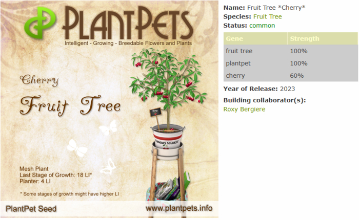 PlantPet Seed [Fruit Tree *Cherry*]