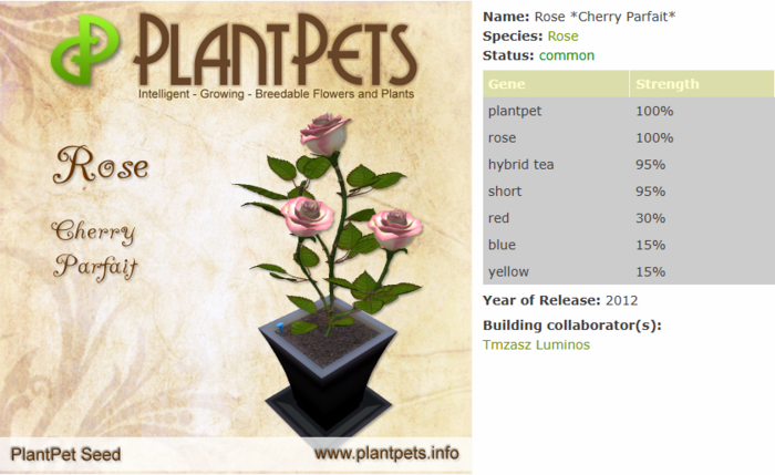 PlantPet Seed [Rose *Cherry Parfait*]