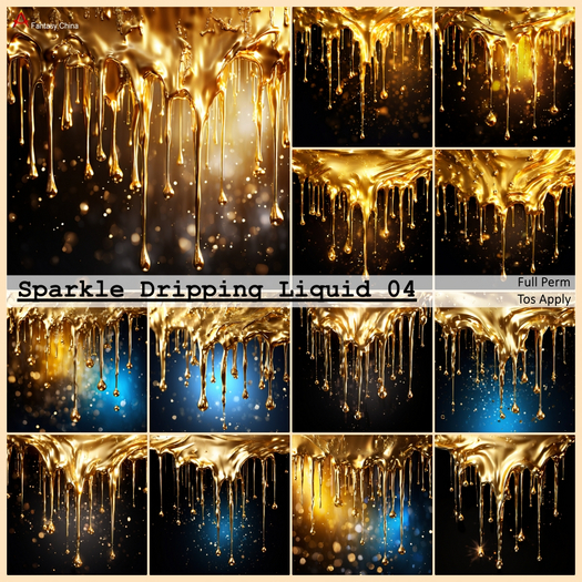 Sparkle Dripping Liquid Textures