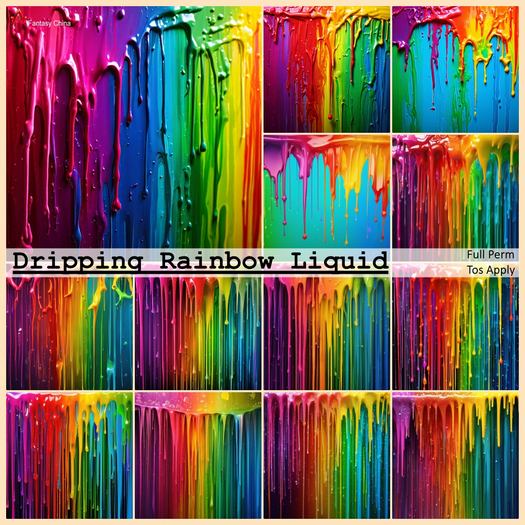 Dripping Rainbow Liquid textures