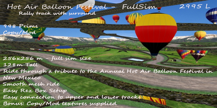 Hot Air Baloon Track - Full Sim