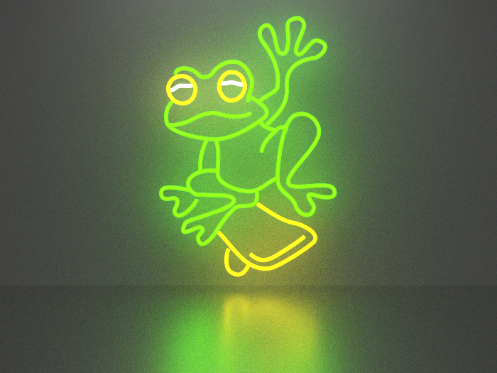 Frog 2 neon sign Full Permission