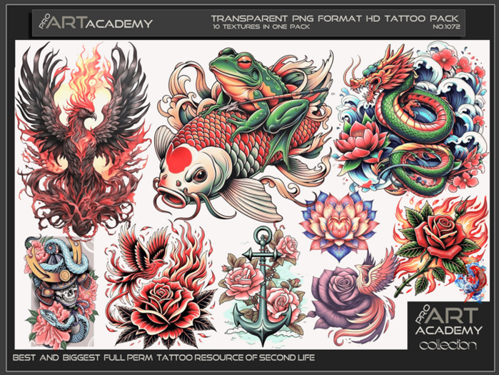 Second Life Marketplace - @PAA - Tattoo Texture Pack 1072
