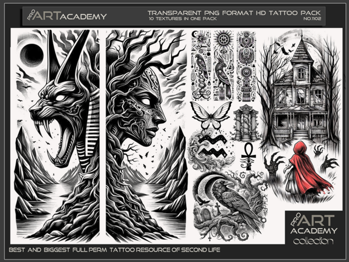 Second Life Marketplace - @PAA - Tattoo Texture Pack 1102