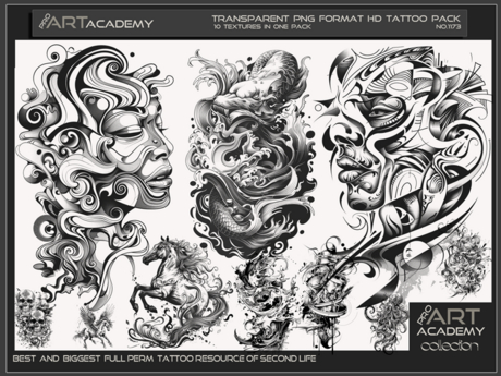 Second Life Marketplace - @PAA - Tattoo Texture Pack 1173
