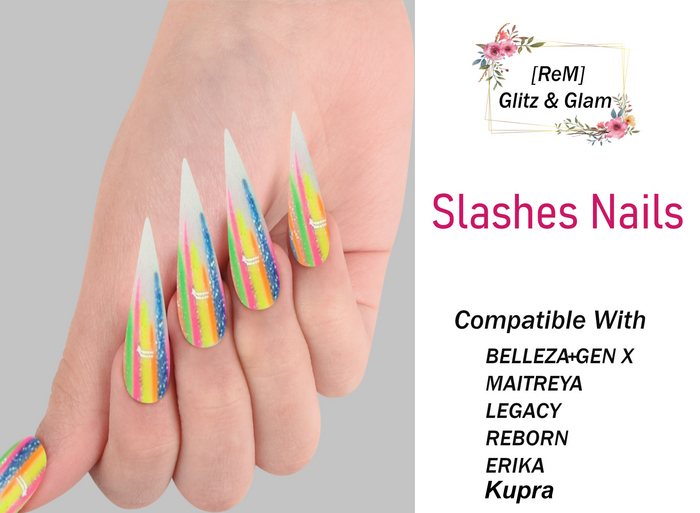 [ReM] - Slashes (stiletto) Nails