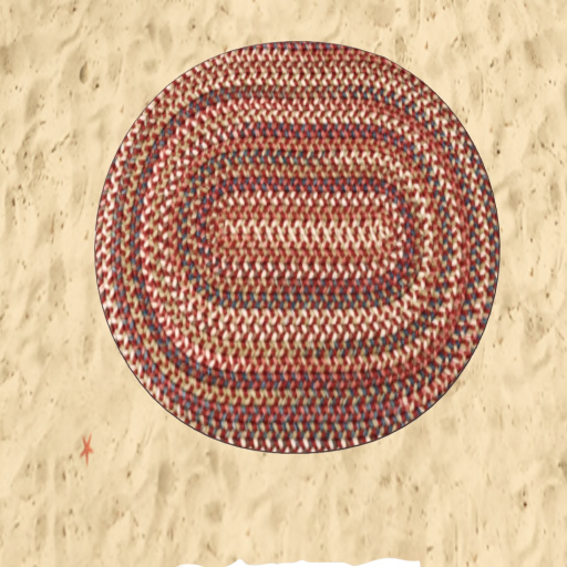 Braided Rug Country Red