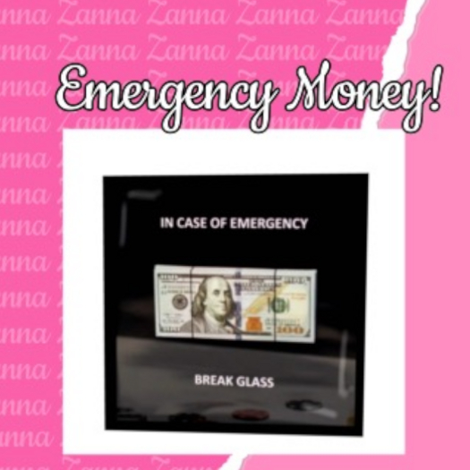emergency money wall art
