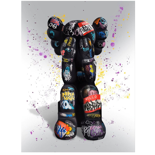 kaws graffitti wall art