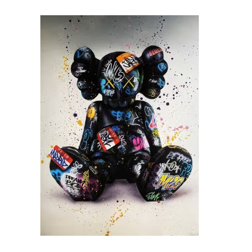 kaws graffitti wall art 2