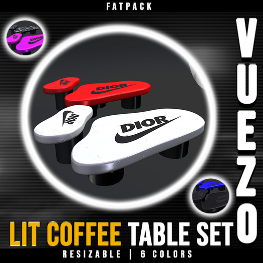 [Vuezo] Lit Coffee Table Set
