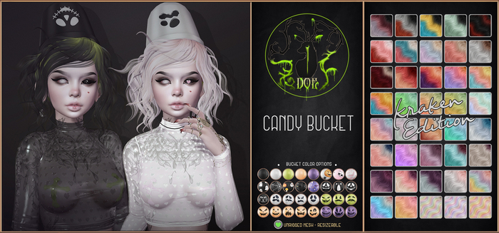. Doe . Candy Bucket . Kraken .