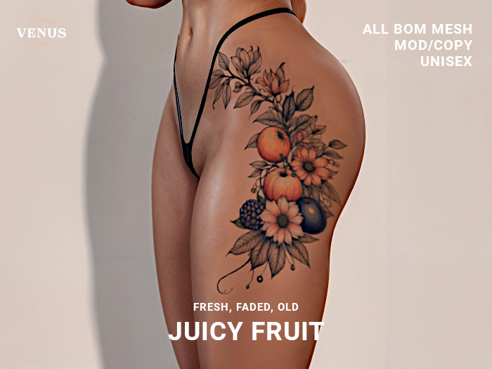 THIGH TATTOO JUICY FRUIT