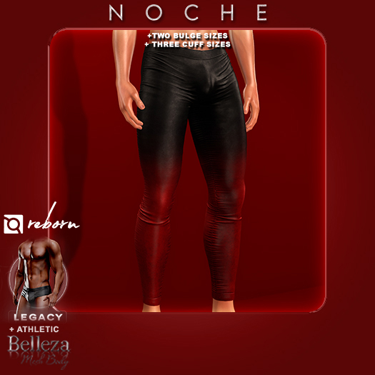 Noche. Leather Leggings Ombre Red