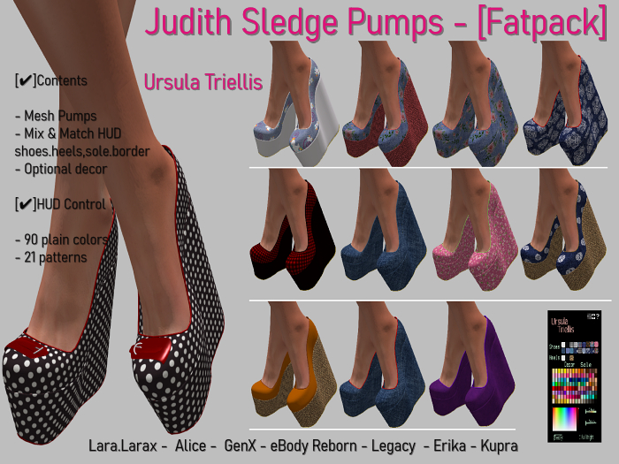 7048 Judith Sledge Pumps - [Fatpack]